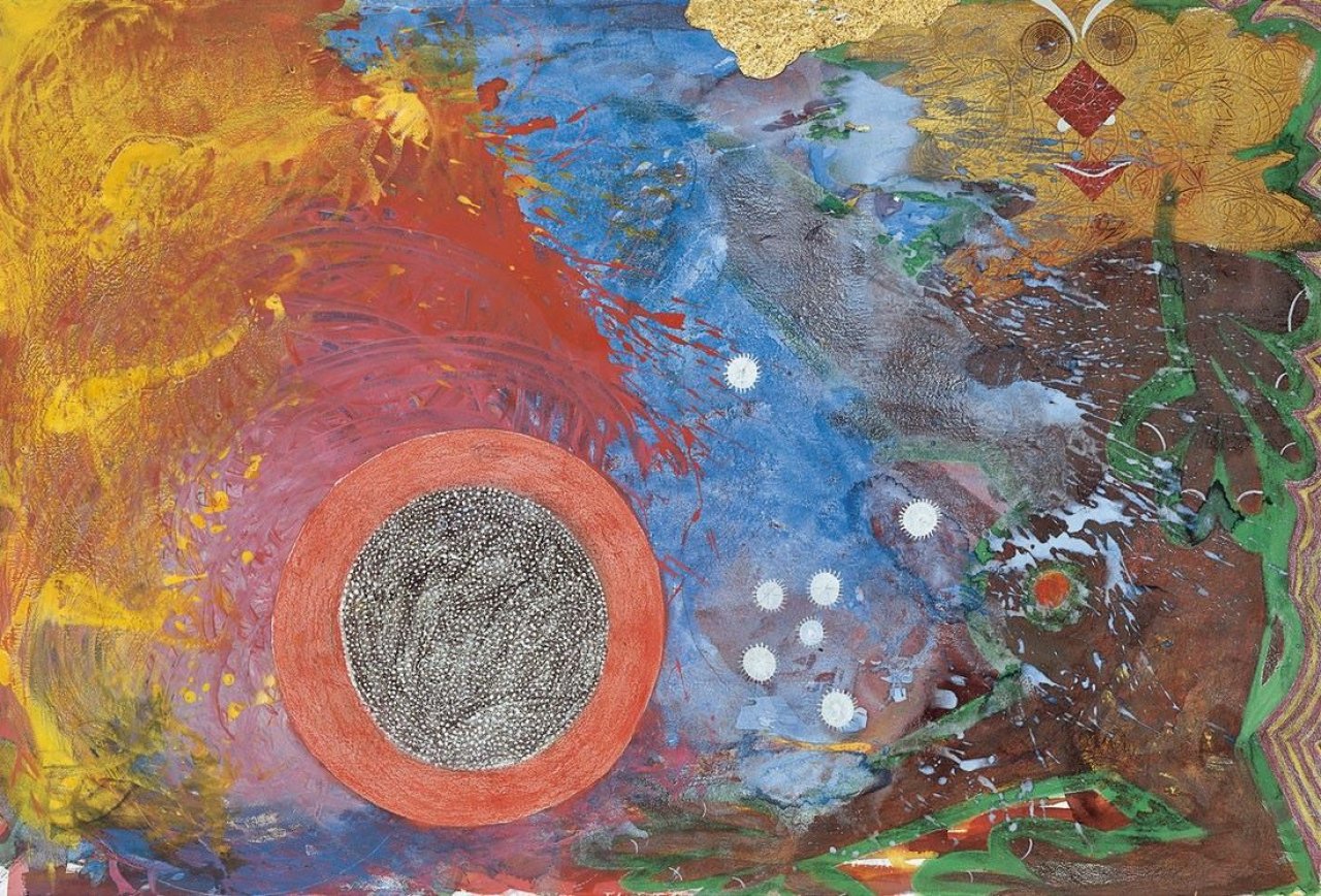 Auf diesem Bild ist das folgende Kunstwerk zu sehen: Michael Buthe. Fatima Regari. 1989.