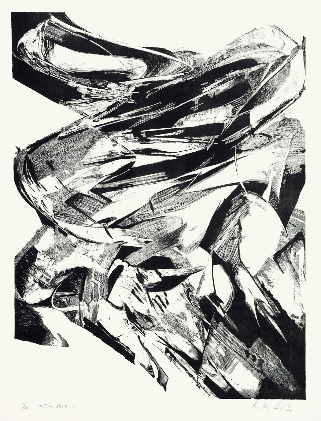 Auf diesem Bild ist das folgende Kunstwerk zu sehen: Karl Otto Götz. „o.T.“. 1989.