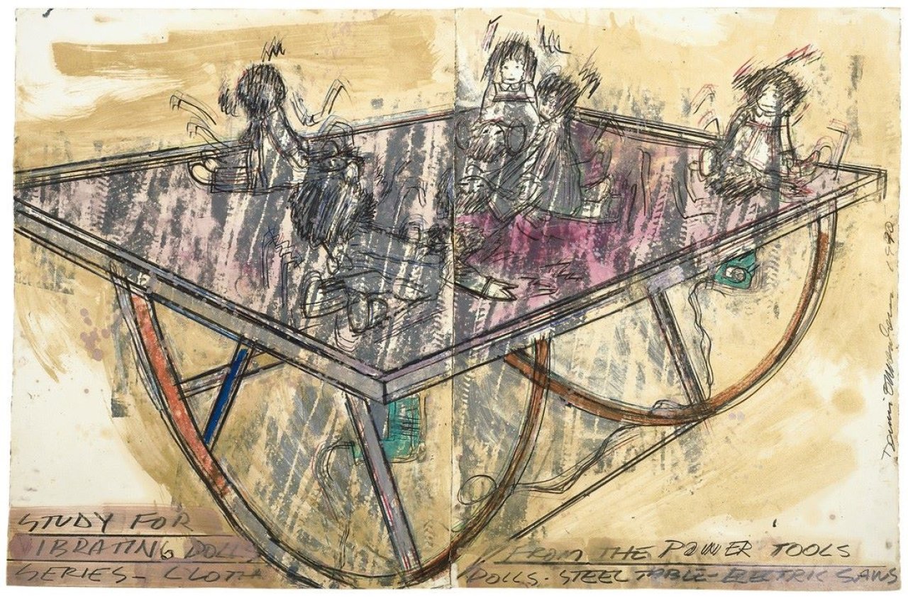 Auf diesem Bild ist das folgende Kunstwerk zu sehen: Dennis Oppenheim. „Study for vibrating Doll“. 1990.