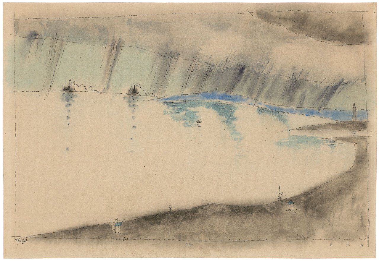 Auf diesem Bild ist das folgende Kunstwerk zu sehen: Lyonel Feininger. „Bay“. 1939.