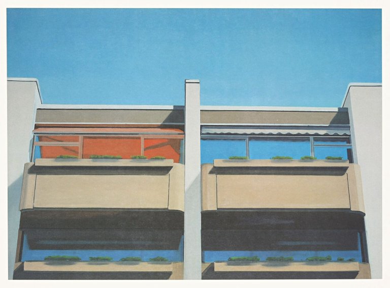 Auf diesem Bild ist das folgende Kunstwerk zu sehen: Eberhard Havekost. „4 Kabinen“. 2000.