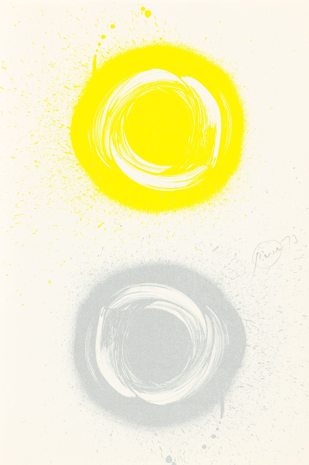 This picture shows the following artwork: Otto Piene. „Insel“. 1973.