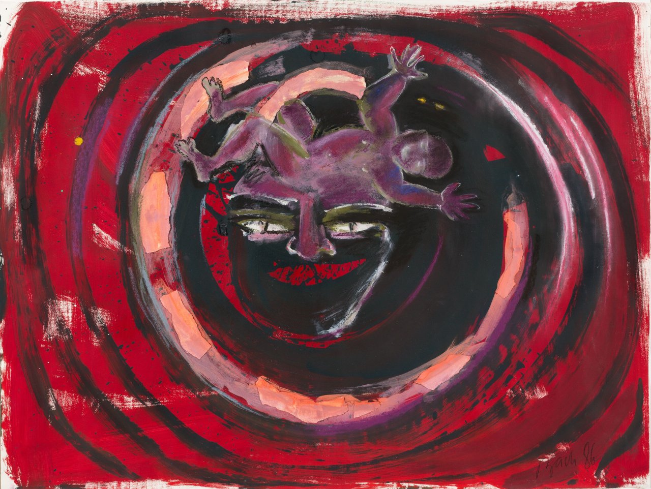 Auf diesem Bild ist das folgende Kunstwerk zu sehen: Elvira Bach. Ohne Titel. 1986.
