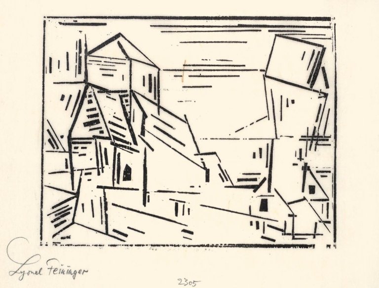Auf diesem Bild ist das folgende Kunstwerk zu sehen: Lyonel Feininger. „Possendorf“. 1923.