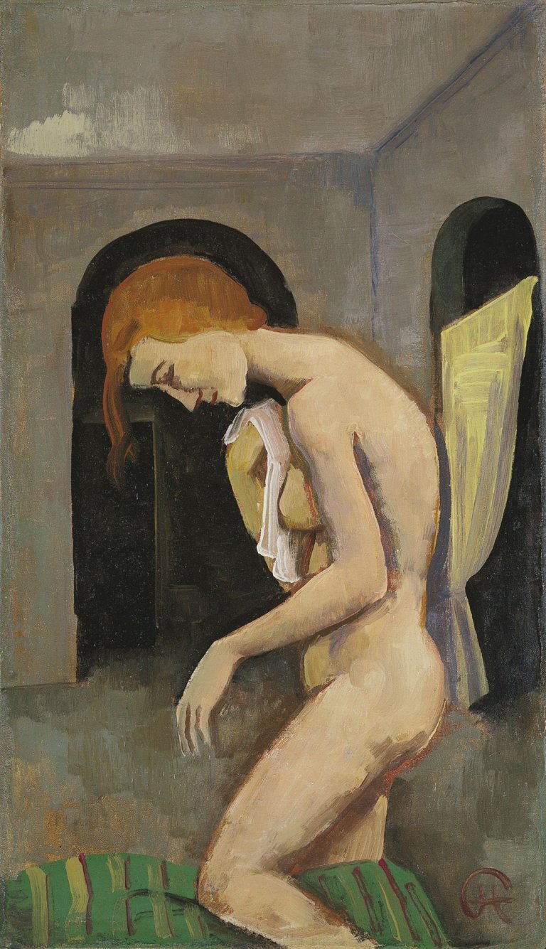 Auf diesem Bild ist das folgende Kunstwerk zu sehen: Karl Hofer. „Nach dem Bade“. Um 1943/44.