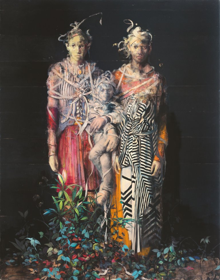 Auf diesem Bild ist das folgende Kunstwerk zu sehen: Jonas Burgert. „Leis“. 2016.