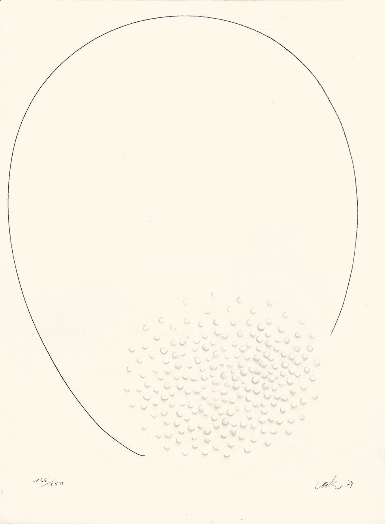 Auf diesem Bild ist das folgende Kunstwerk zu sehen: Günther Uecker. Ohne Titel. 1979.