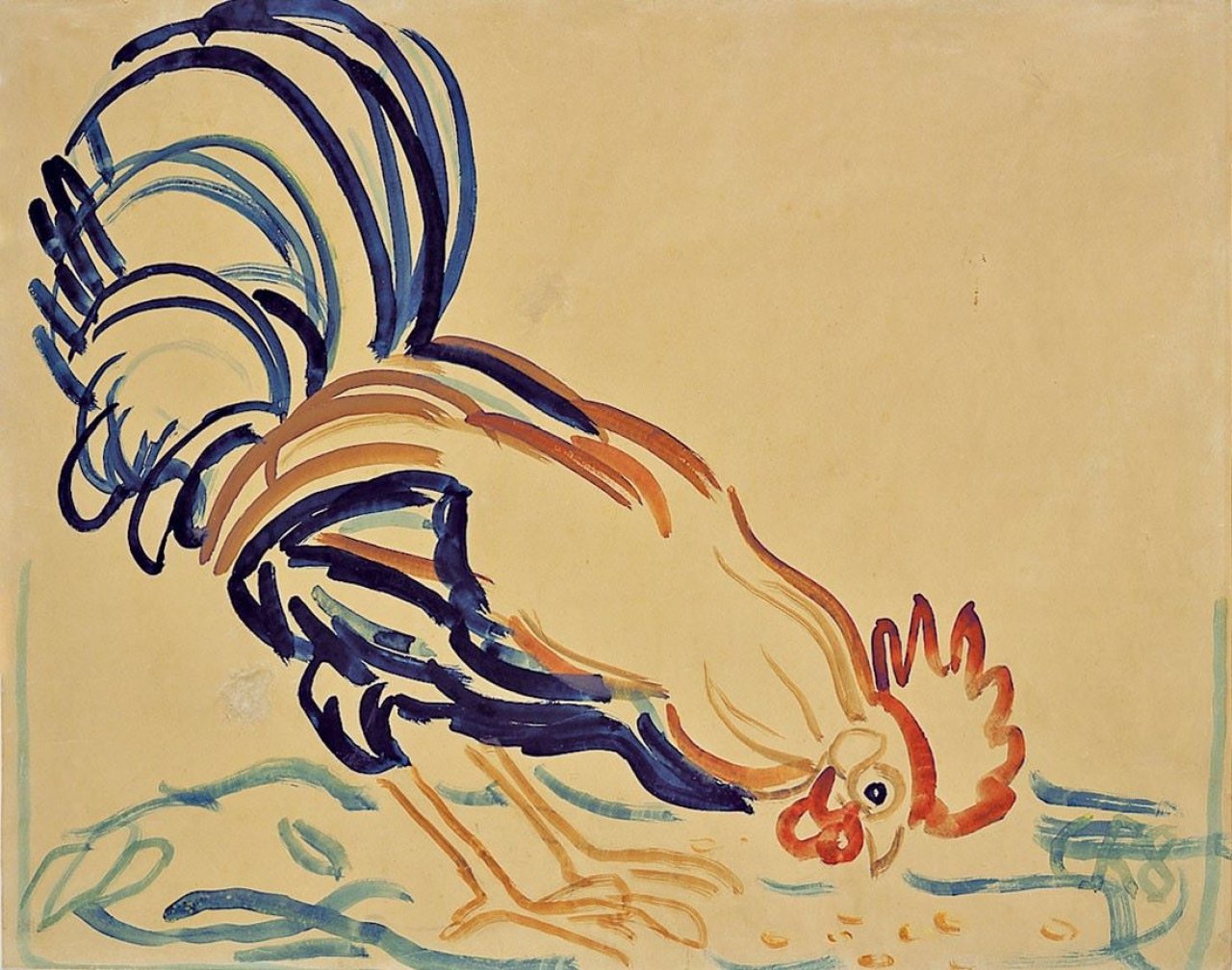 Auf diesem Bild ist das folgende Kunstwerk zu sehen: Christian Rohlfs. „Hahn“. 1908.