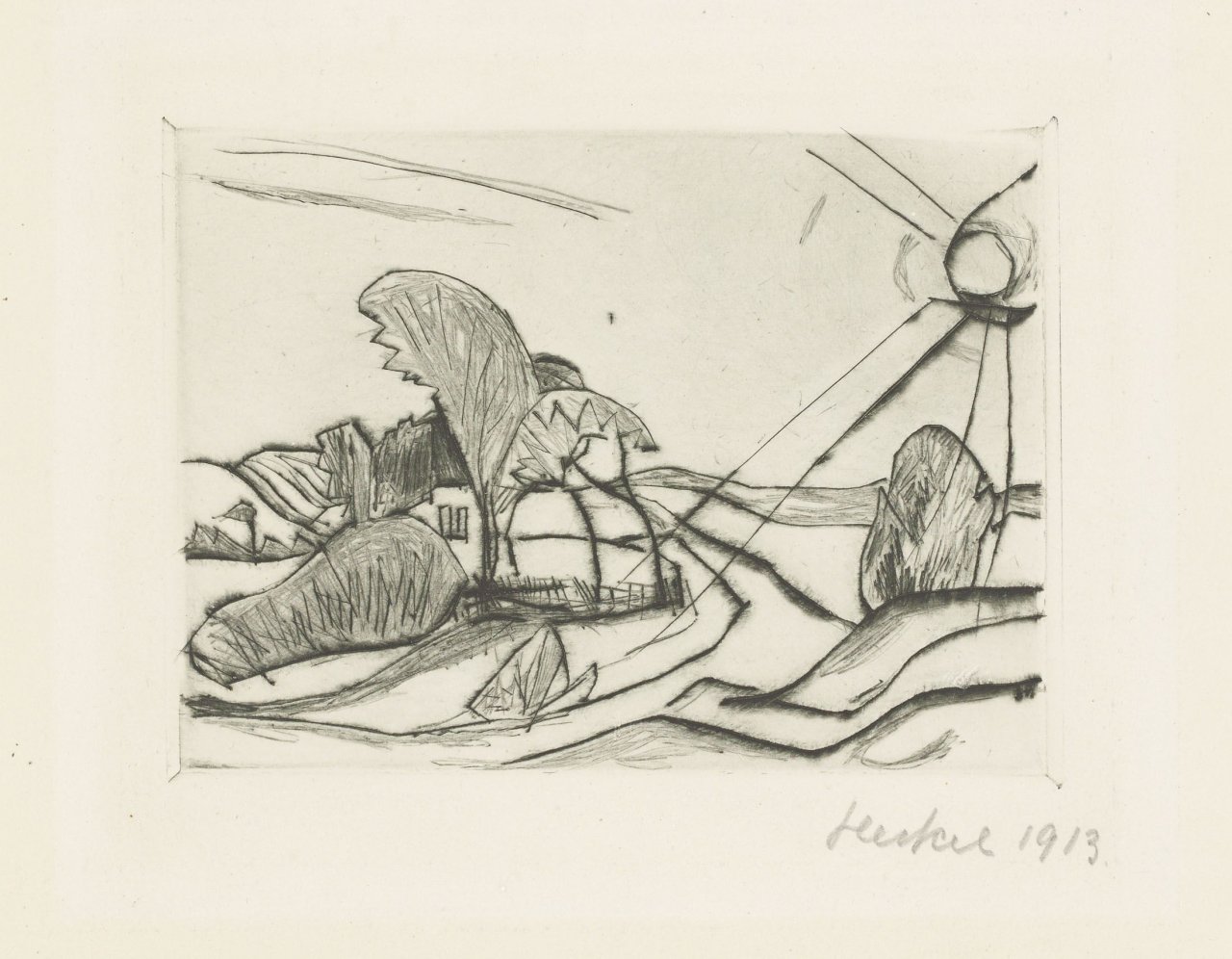 Auf diesem Bild ist das folgende Kunstwerk zu sehen: Erich Heckel. „Wintersonne“. 1913.