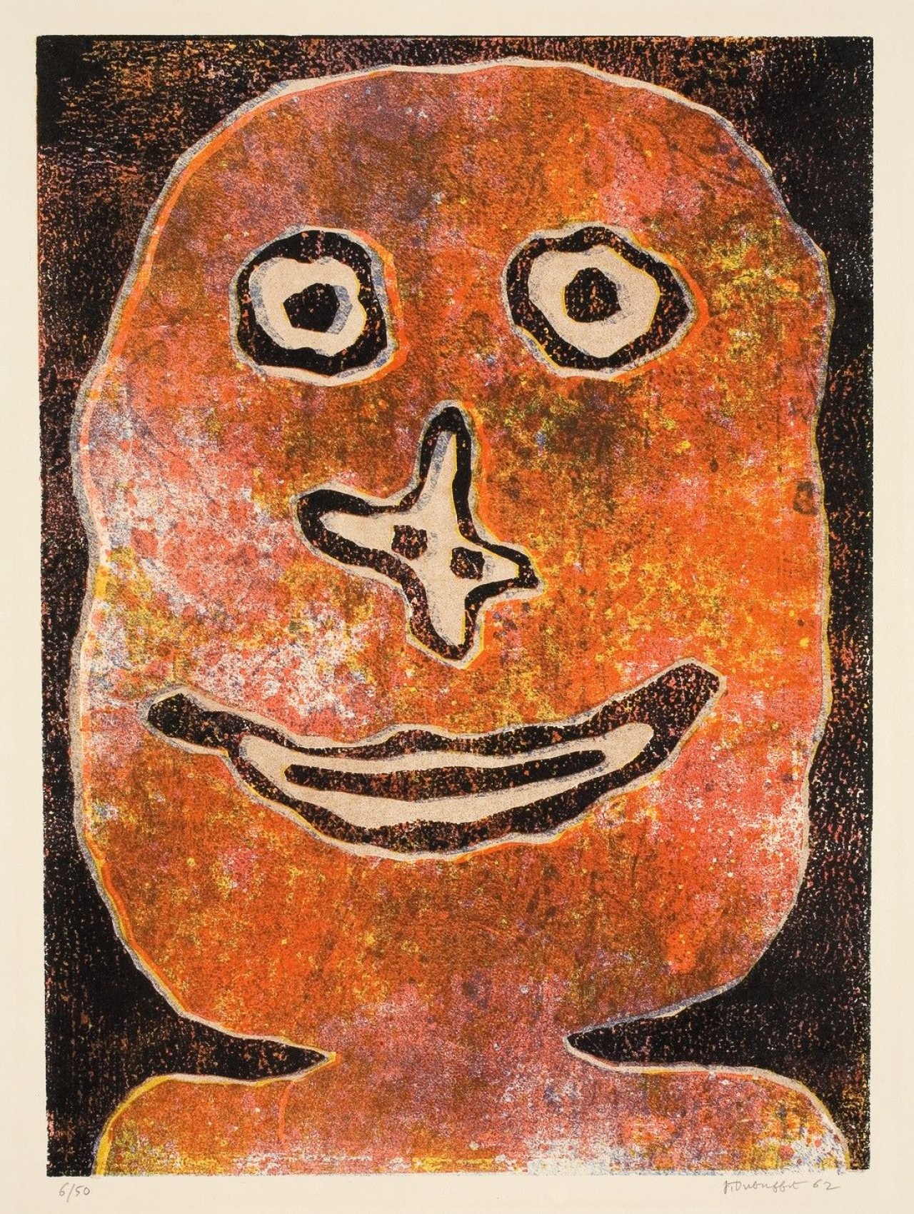 Auf diesem Bild ist das folgende Kunstwerk zu sehen: Jean Dubuffet. „Sourire“. 1961/62.