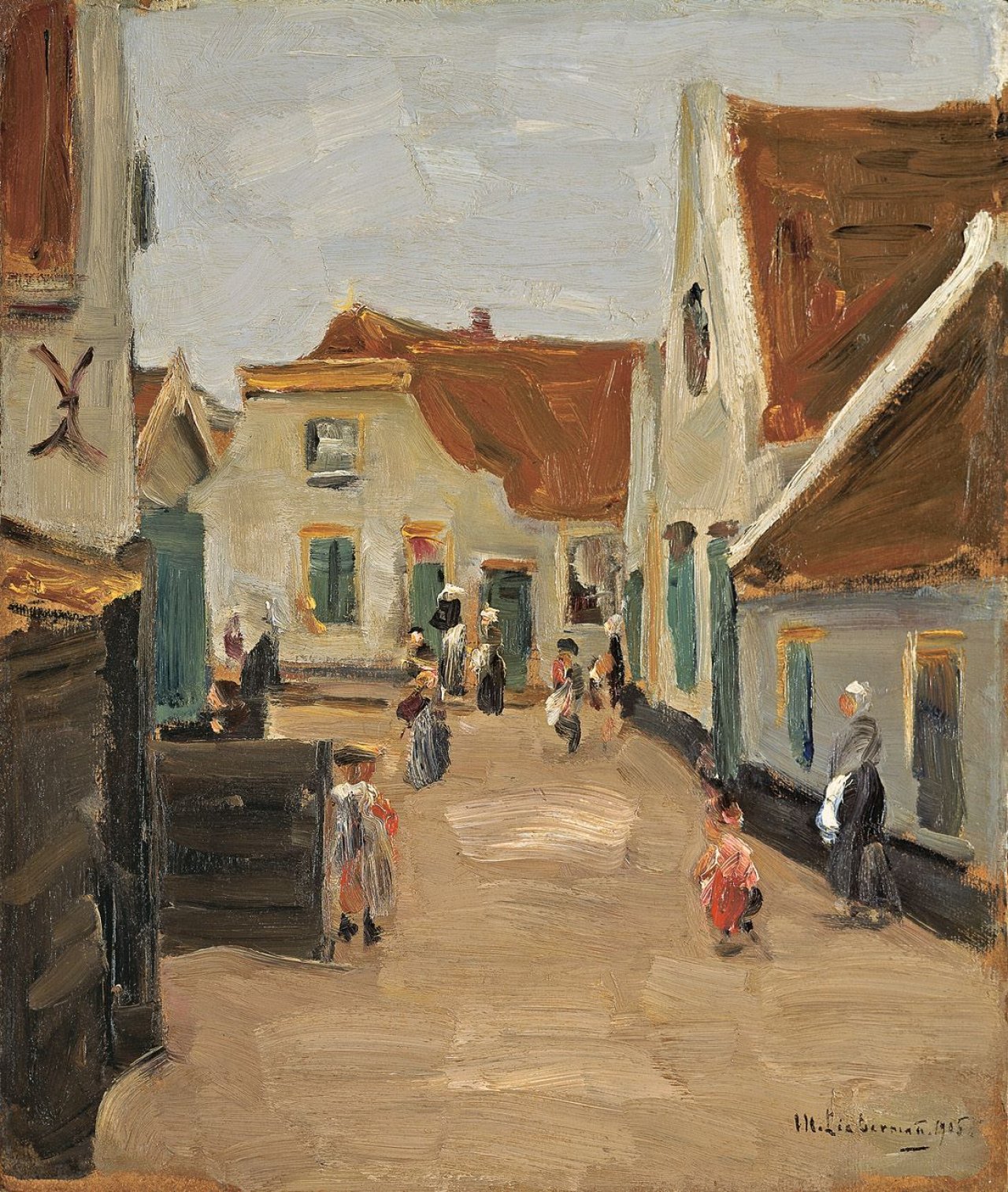 Auf diesem Bild ist das folgende Kunstwerk zu sehen: Max Liebermann. „Dorfstraße in Noordwijk“. 1905.