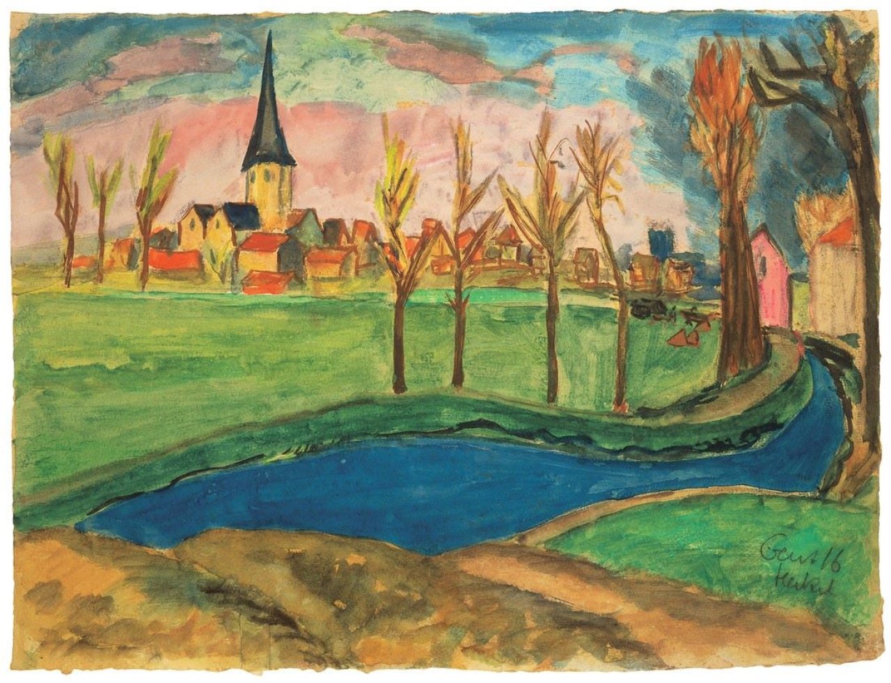 Auf diesem Bild ist das folgende Kunstwerk zu sehen: Erich Heckel. „Gent“. 1916.