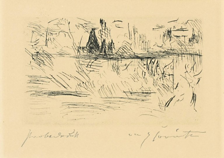This picture shows the following artwork: Lovis Corinth. „Der Neue See“ / „Lärche mit Herzogstand“. 1920 / 1926.