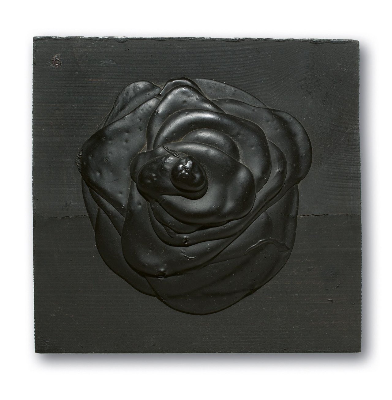 Auf diesem Bild ist das folgende Kunstwerk zu sehen: Dieter Roth. „Schwarze Rose“. 1969.
