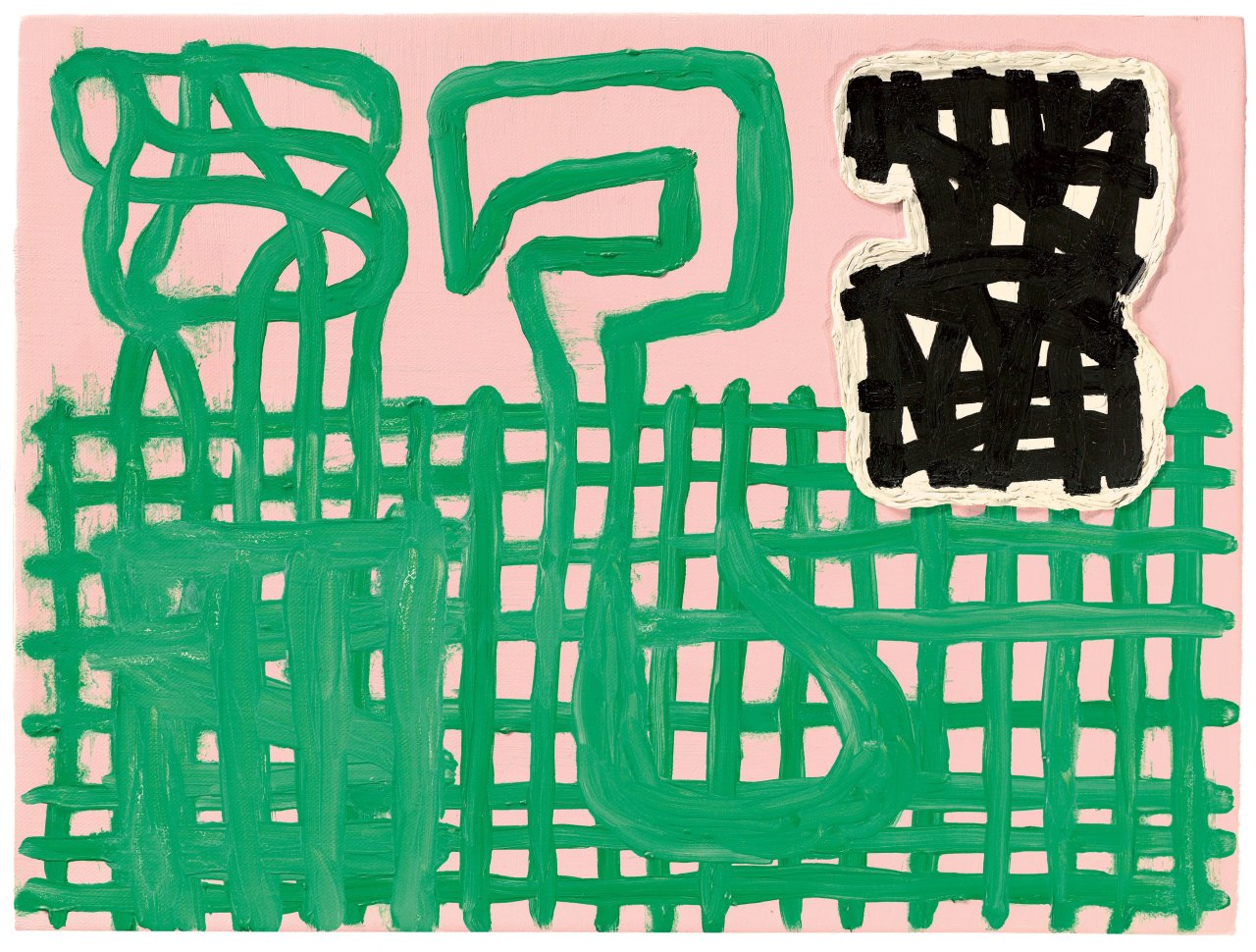 Auf diesem Bild ist das folgende Kunstwerk zu sehen: Jonathan Lasker. „MODERN FARMING“. 2000.