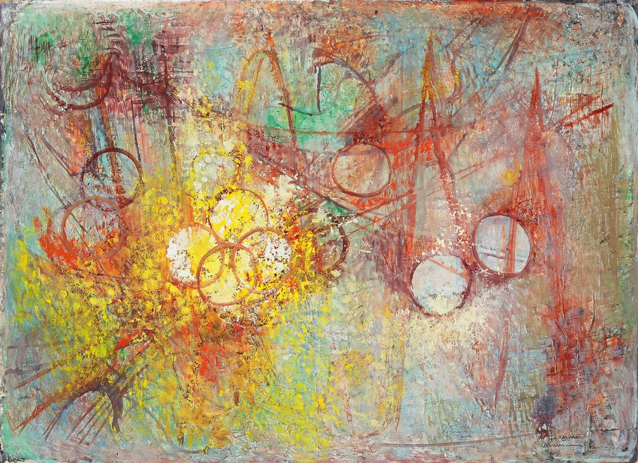 Auf diesem Bild ist das folgende Kunstwerk zu sehen: Jeanne Mammen. „Orangen“. Um 1950-54.