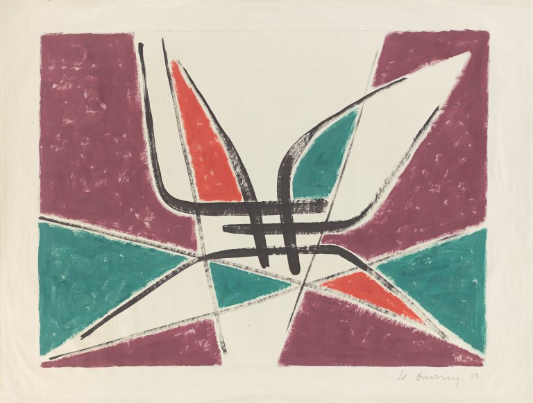 This picture shows the following artwork: Heinrich Maria Davringhausen. Composition. 1953.