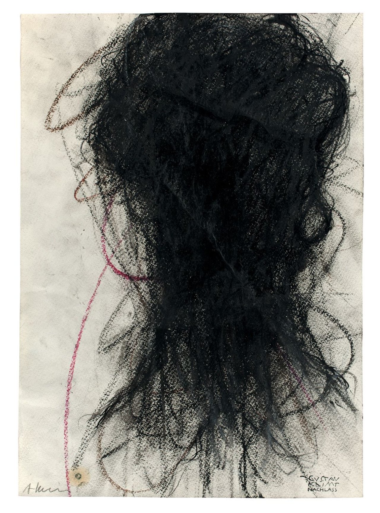 Auf diesem Bild ist das folgende Kunstwerk zu sehen: Arnulf Rainer. Übermalung Klimt. 1981.