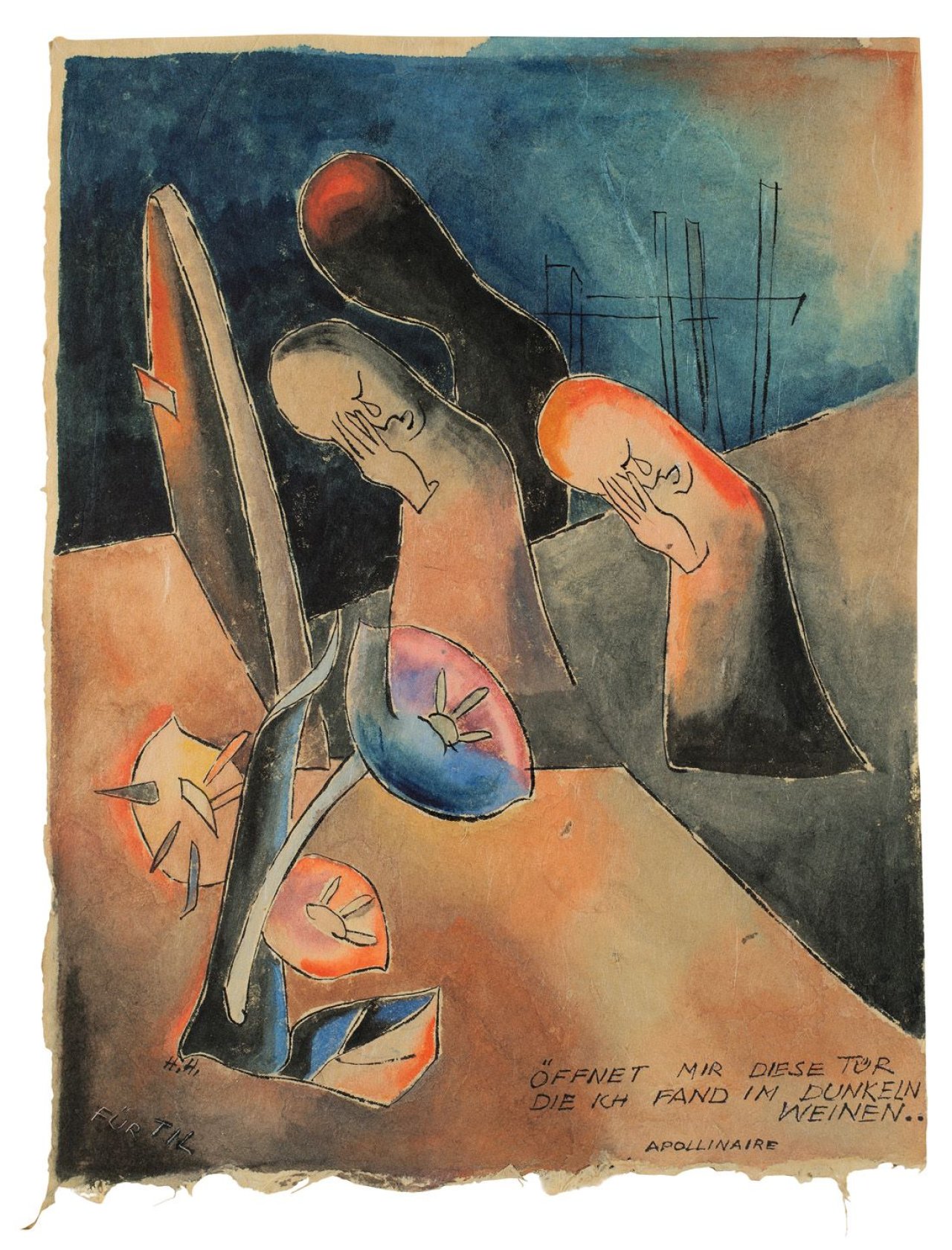 Auf diesem Bild ist das folgende Kunstwerk zu sehen: Hannah Höch. „Öffnet mir diese Tür ...“. Um 1935.