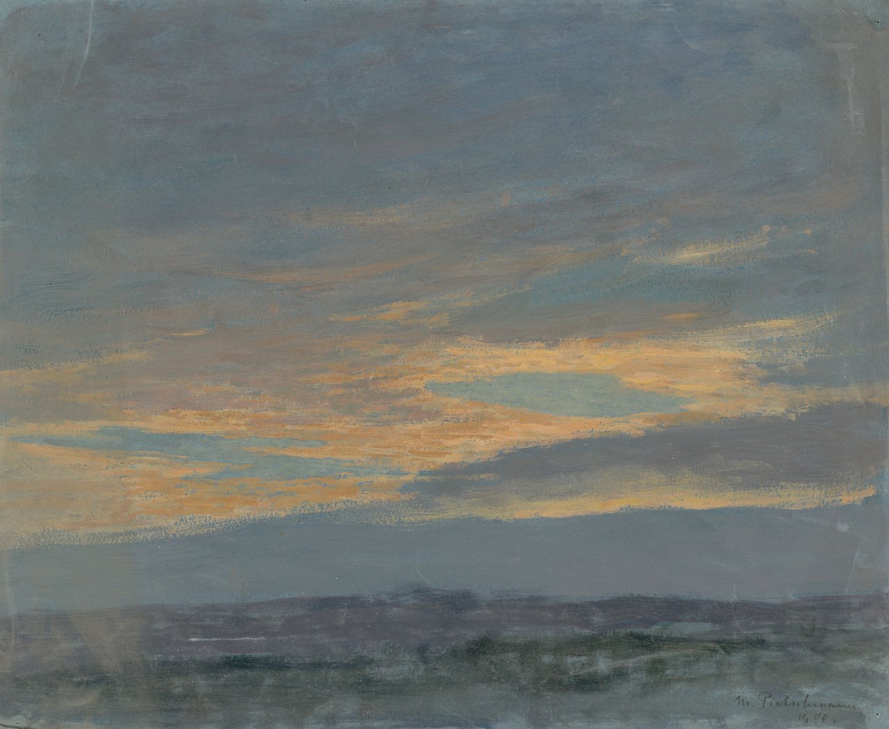 This picture shows the following artwork: Max Pietschmann. Evening sky. 1900.