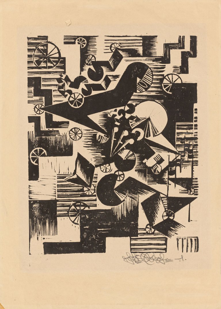 Auf diesem Bild ist das folgende Kunstwerk zu sehen: Johannes Molzahn. „Mysterium“. 1920.