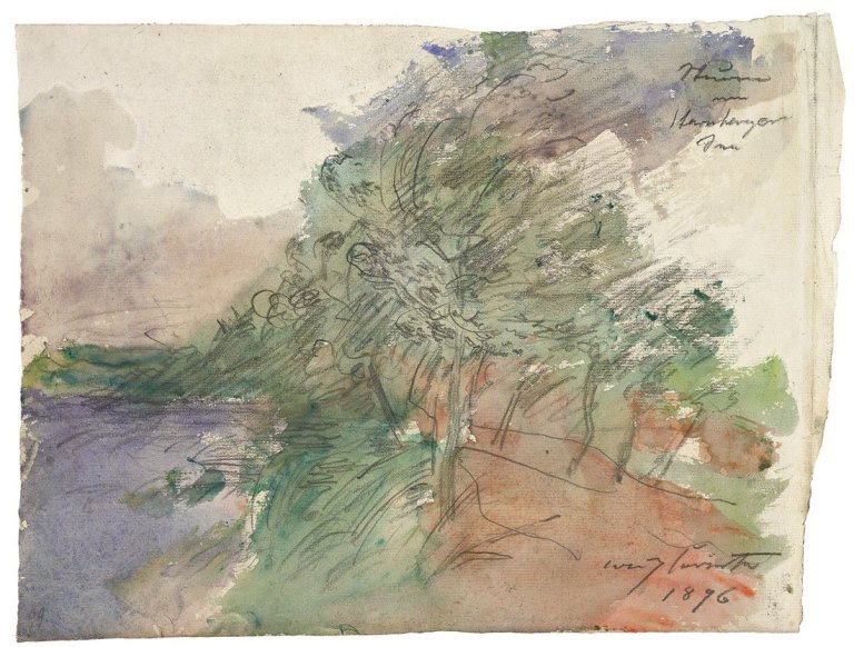This picture shows the following artwork: Lovis Corinth. „Sturm am Starnberger See“. 1896.