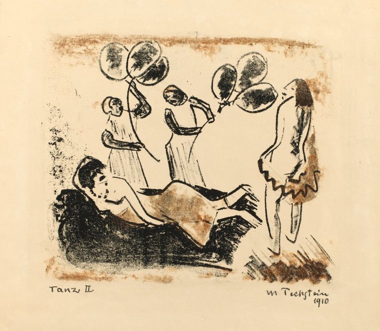 Auf diesem Bild ist das folgende Kunstwerk zu sehen: Max Pechstein. „Tanz II“. 1910.