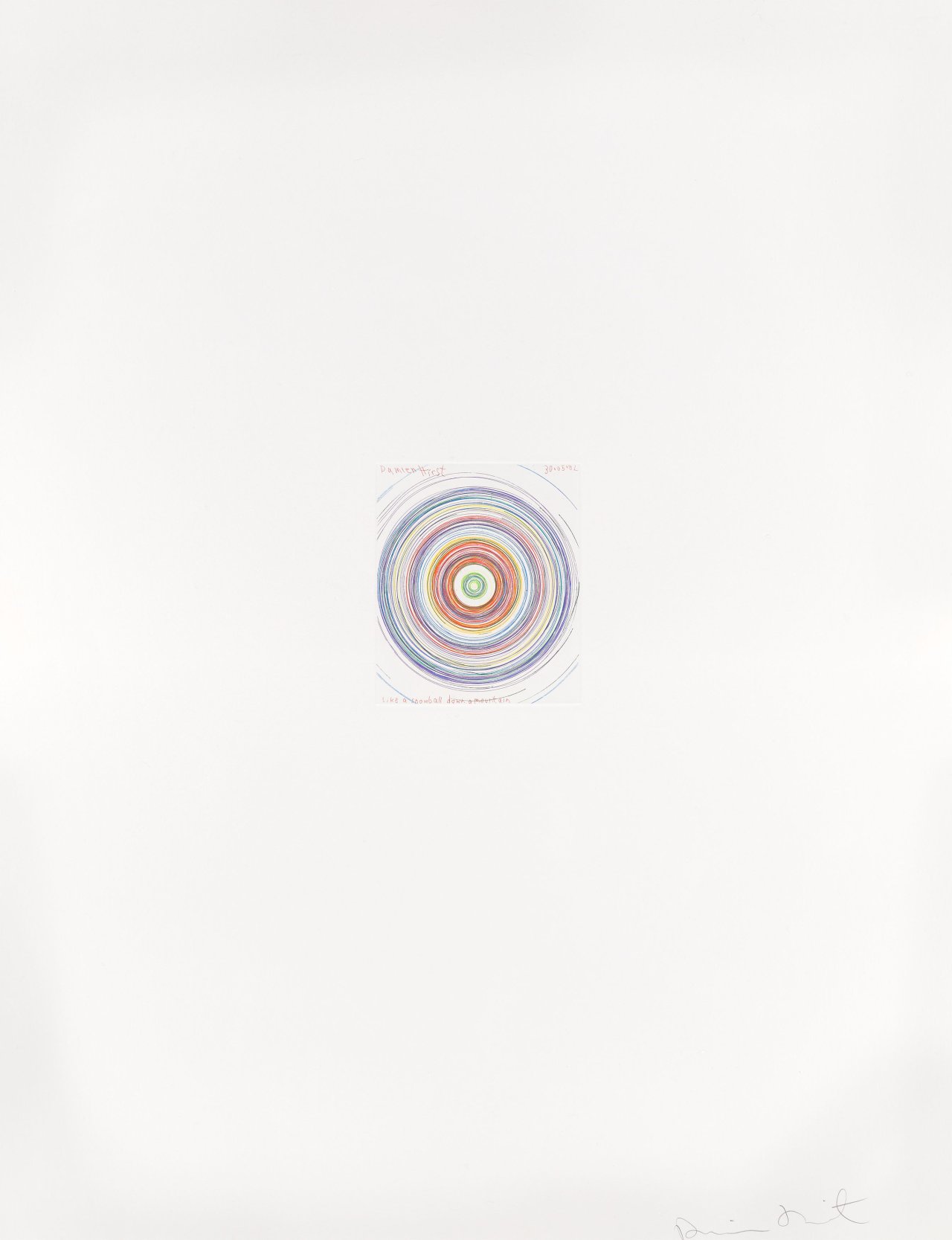 This picture shows the following artwork: Damien Hirst. ”Like a snowball down a mountain”. 2002.
