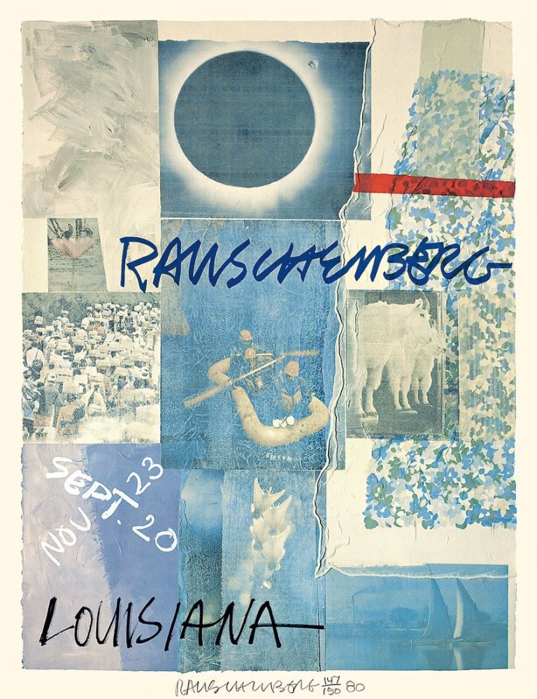 Auf diesem Bild ist das folgende Kunstwerk zu sehen: Robert Rauschenberg. Louisiana. 1980.