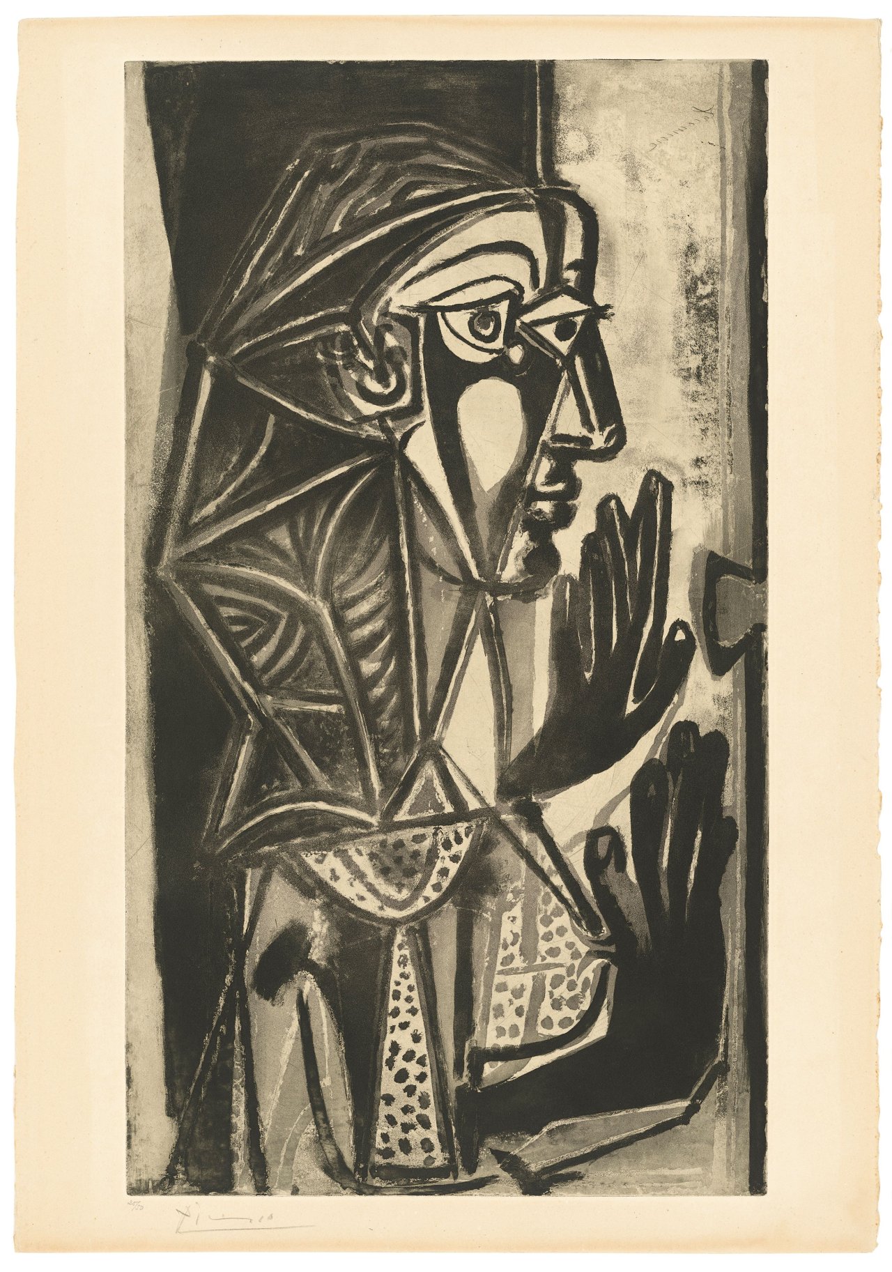 Auf diesem Bild ist das folgende Kunstwerk zu sehen: Pablo Picasso. „La femme à la fenêtre“. 1952.