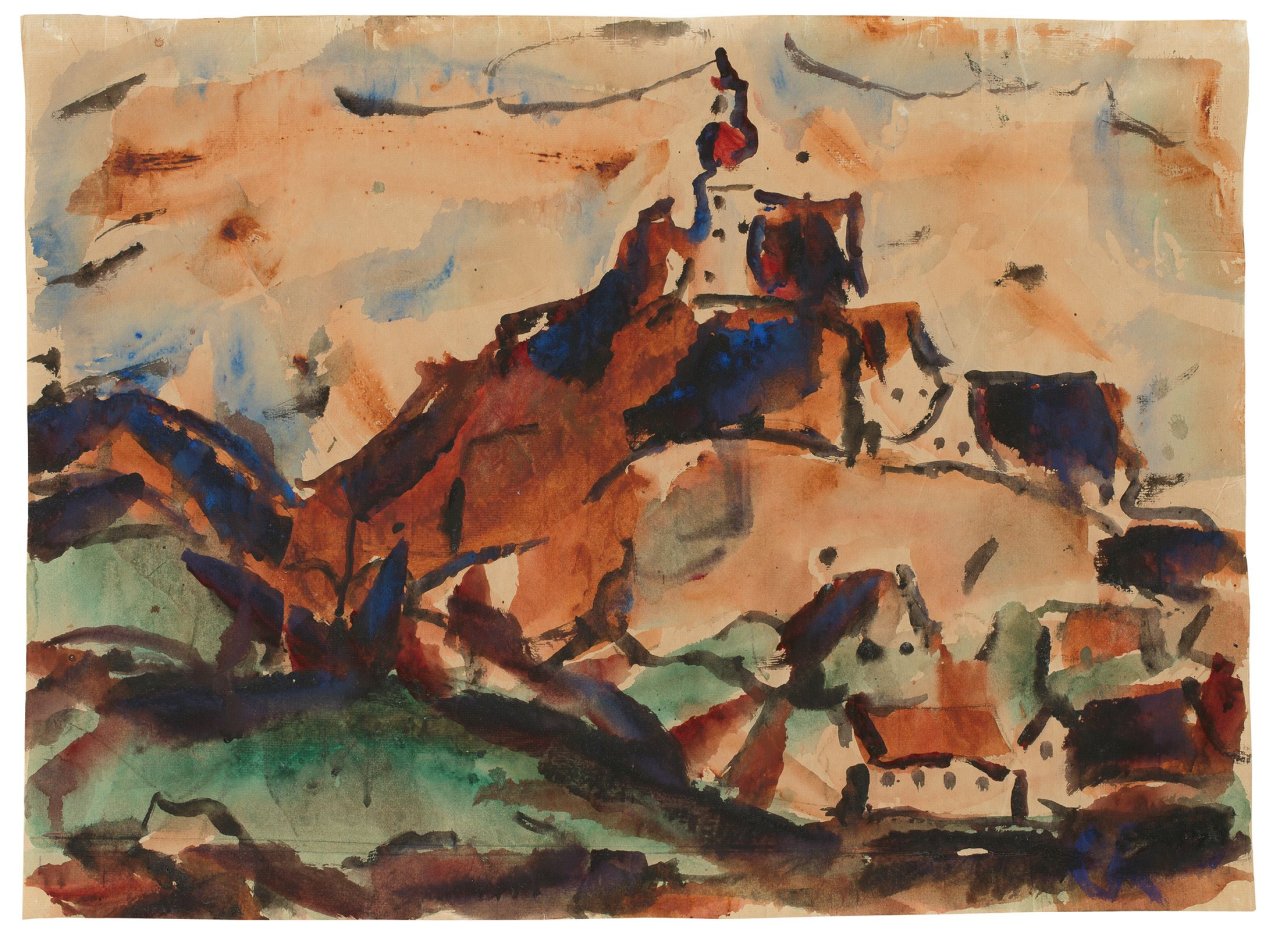 Auf diesem Bild ist das folgende Kunstwerk zu sehen: Christian Rohlfs. „Kloster Andechs“. 1920.