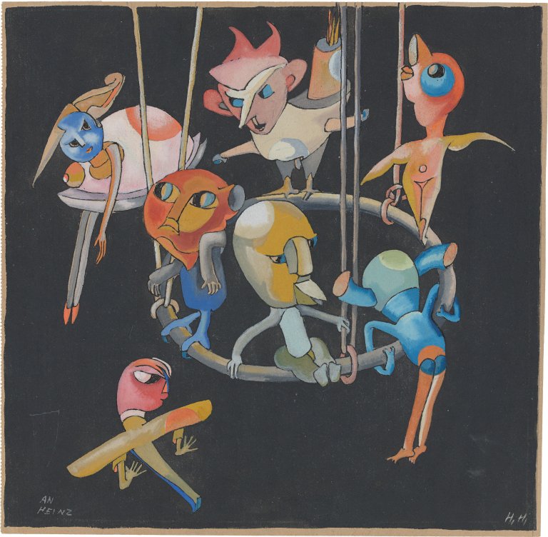 Auf diesem Bild ist das folgende Kunstwerk zu sehen: Hannah Höch. Seltsame Vögel. 1924/25.