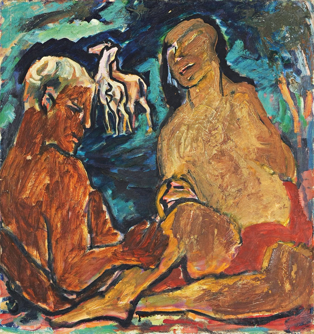 Auf diesem Bild ist das folgende Kunstwerk zu sehen: Jan Oeltjen. „Berührung“. Um 1923.
