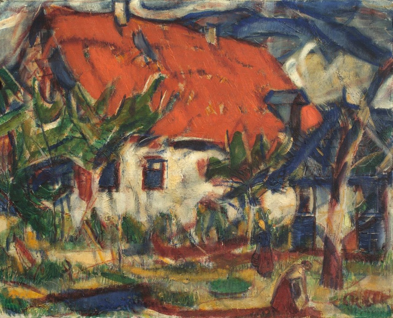 Auf diesem Bild ist das folgende Kunstwerk zu sehen: Christian Rohlfs. „Haus in Soest“. 1916.