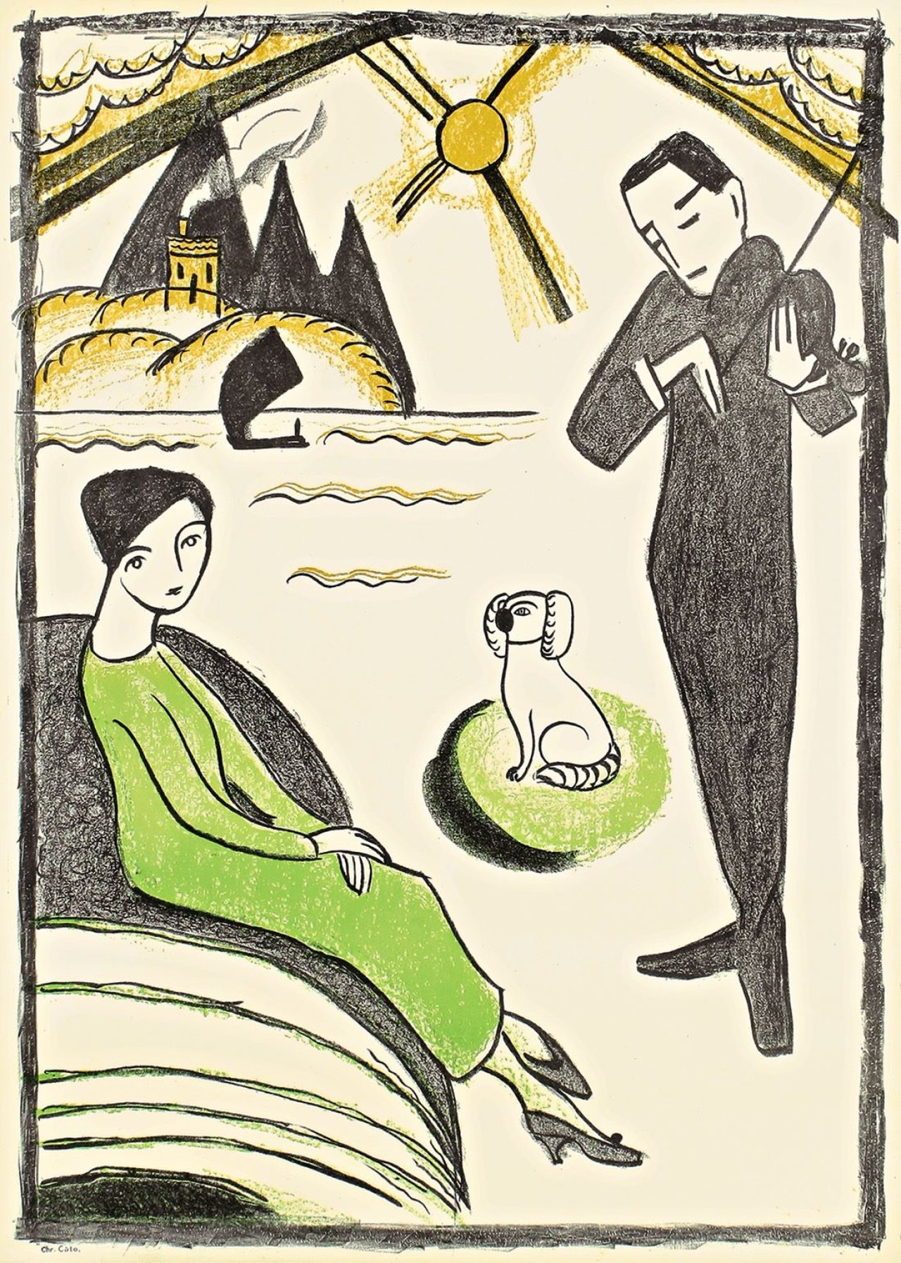 Auf diesem Bild ist das folgende Kunstwerk zu sehen: Gabriele Münter. „Plakat für die Gabriele Münter-Ausstellung Kopenhagen“. 1918.
