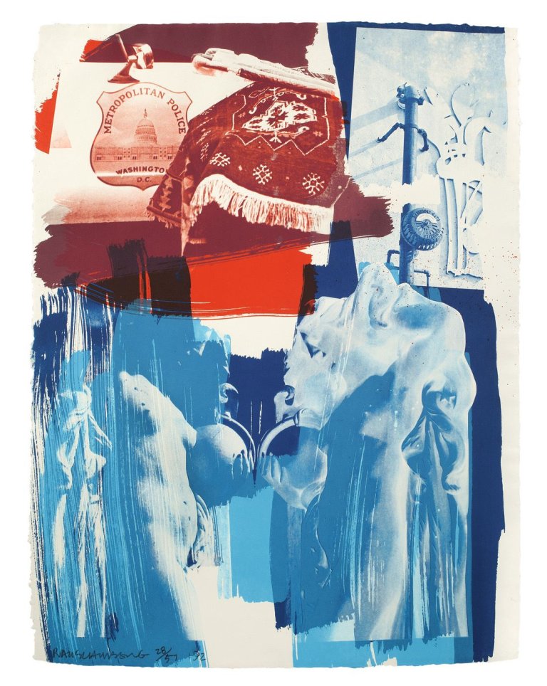 Auf diesem Bild ist das folgende Kunstwerk zu sehen: Robert Rauschenberg. „Blues“. 1992.