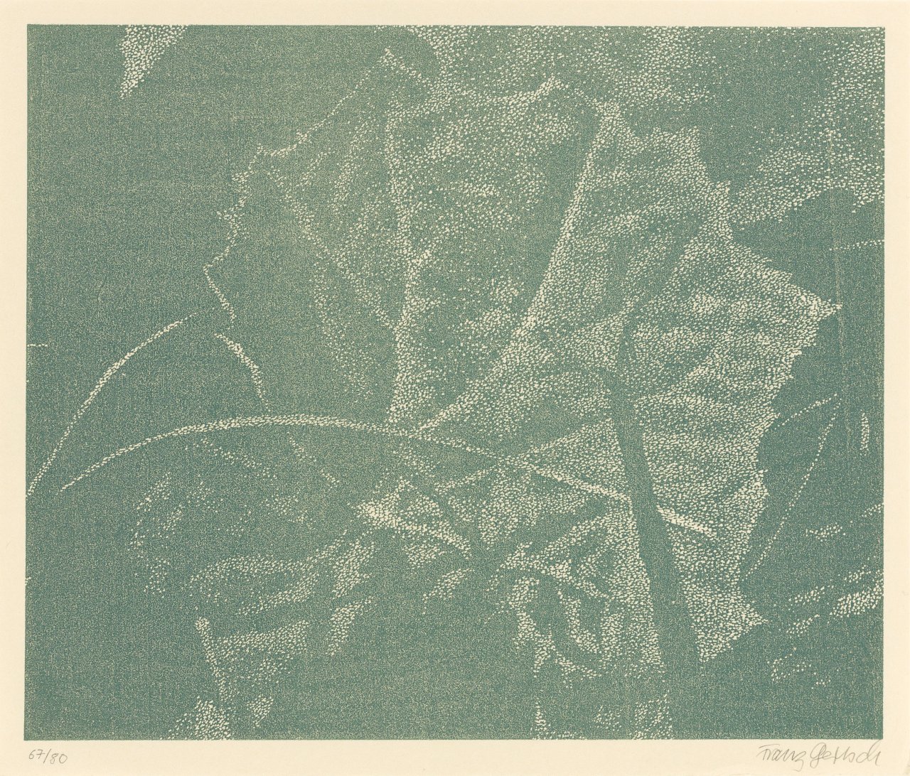 Auf diesem Bild ist das folgende Kunstwerk zu sehen: Franz Gertsch. „Die Kunst liegt in der Natur. Wer sie herausreissen kann, der hat sie“. 1994.