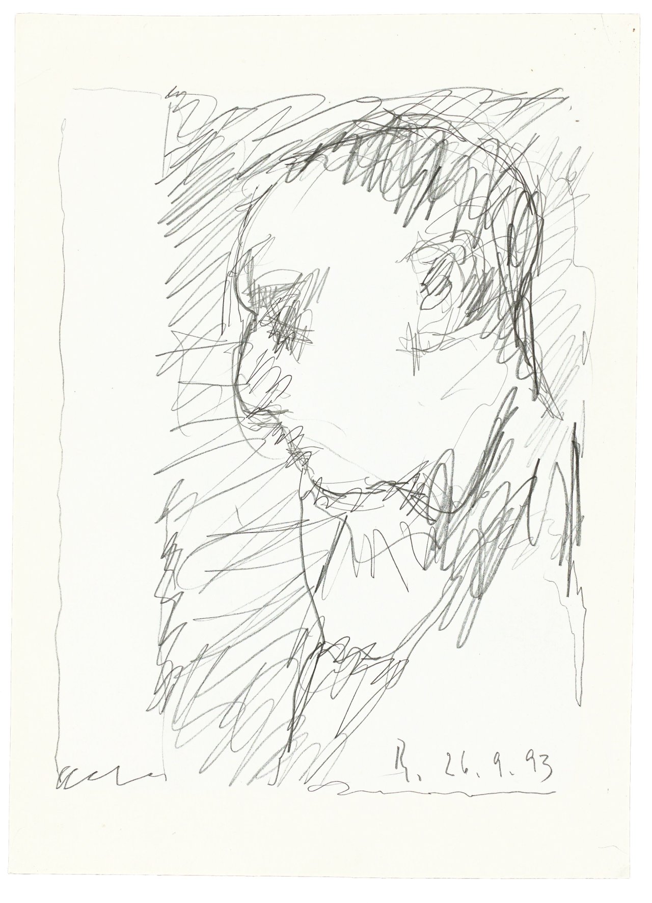 This picture shows the following artwork: Gerhard Richter. ”Selbstporträt” from: ”Gerhard Richter. Text. Schriften und Interviews”. 1993.