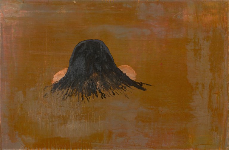 Auf diesem Bild ist das folgende Kunstwerk zu sehen: Norbert Schwontkowski. „Nachtschwimmerin“. 2007.