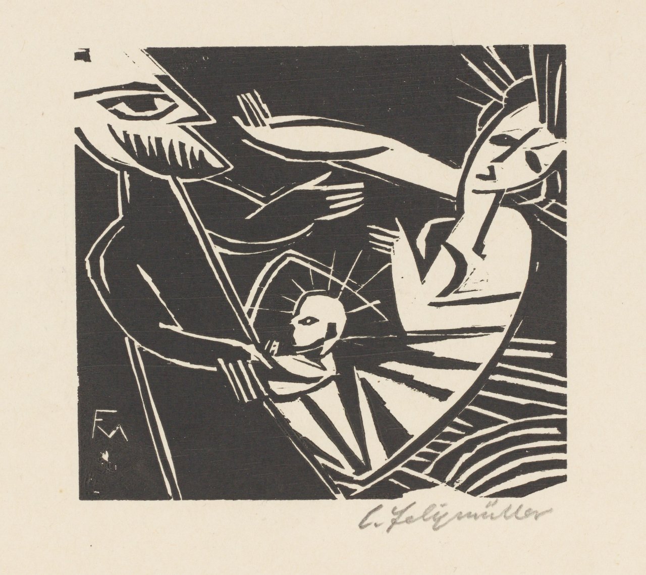 This picture shows the following artwork: Conrad Felixmüller. „Geburt“. 1917.