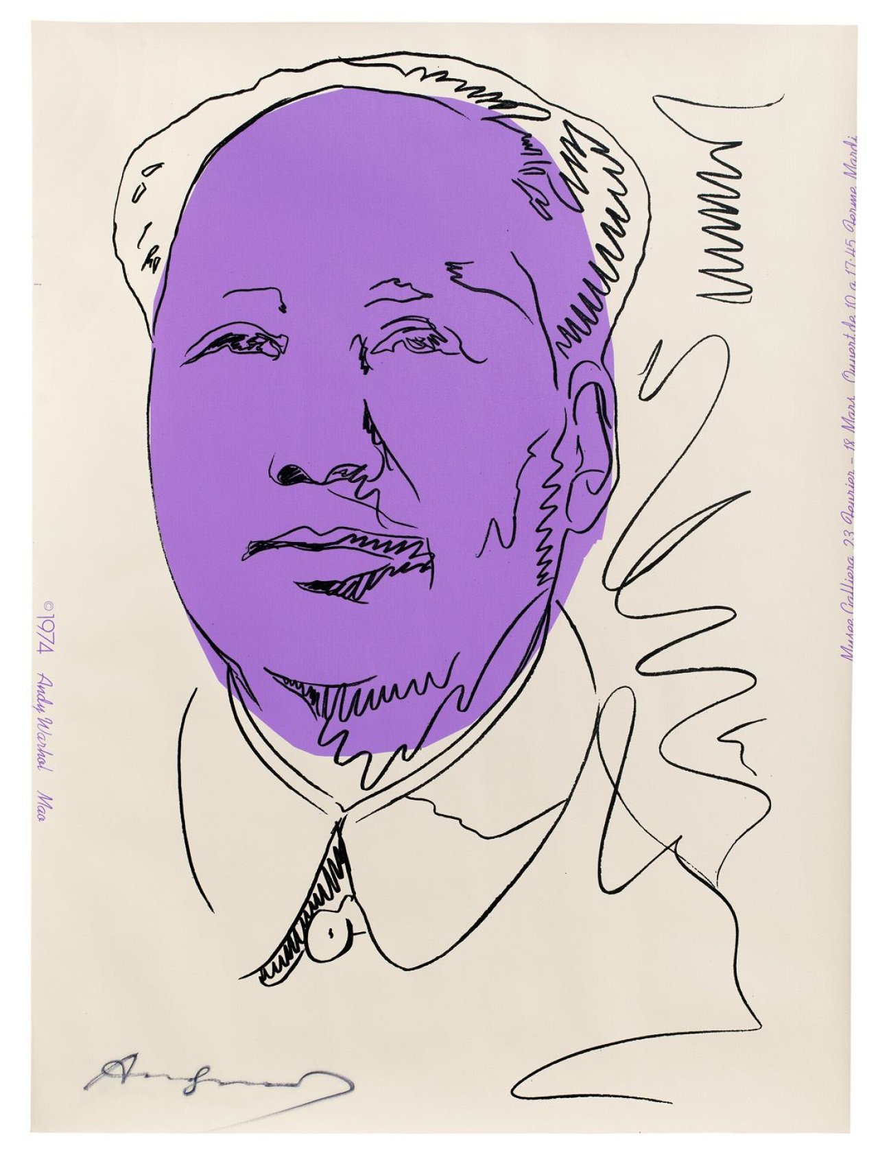 This picture shows the following artwork: Andy Warhol. „Mao“. 1974.