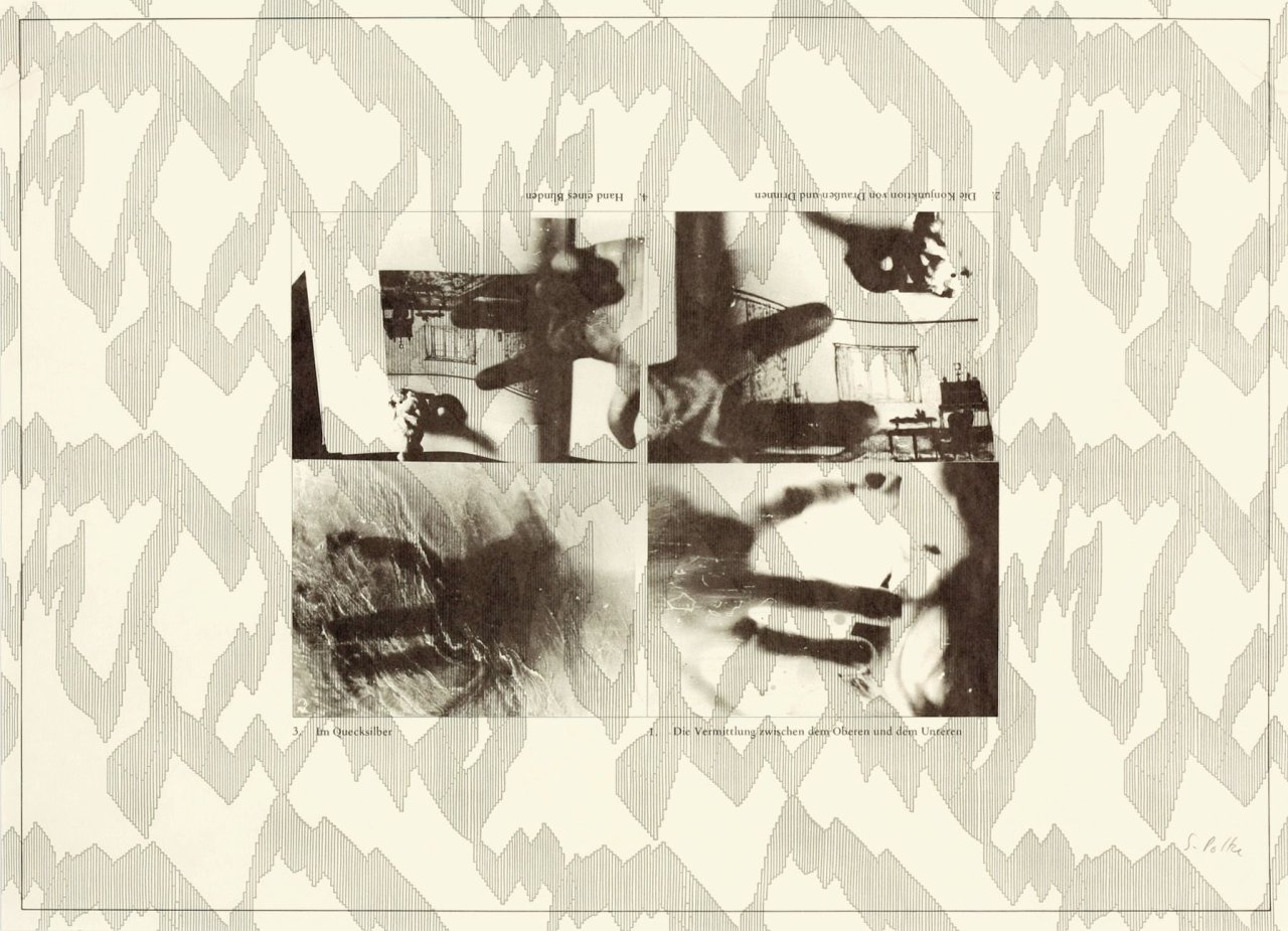 This picture shows the following artwork: Sigmar Polke. „Hände (Die Vermittlung zwischen dem Oberen und dem Unteren)“. 1973.