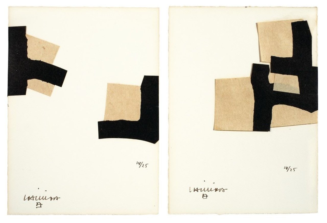 Auf diesem Bild ist das folgende Kunstwerk zu sehen: Eduardo Chillida. „Martin Heidegger: Die Kunst und der Raum“ (Vorzugsausgabe). 1969.