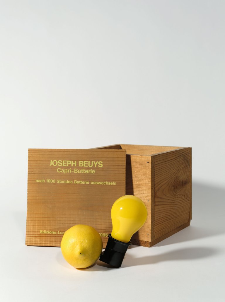 Auf diesem Bild ist das folgende Kunstwerk zu sehen: Joseph Beuys. „Capri Batterie “. 1985.