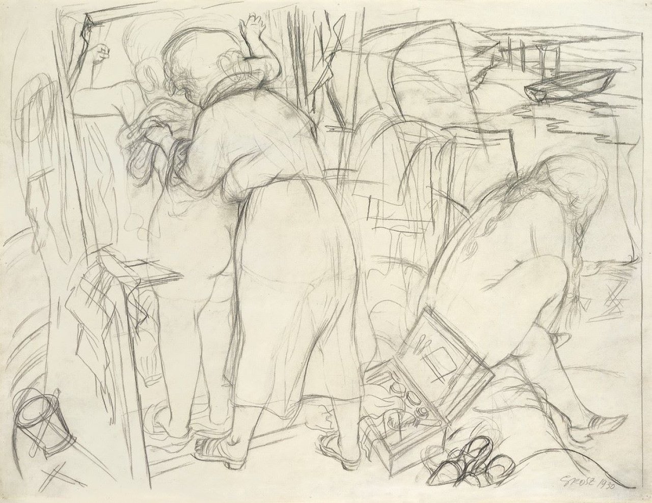 This picture shows the following artwork: George Grosz. „Am Strand in Ahrenshoop“. 1930.