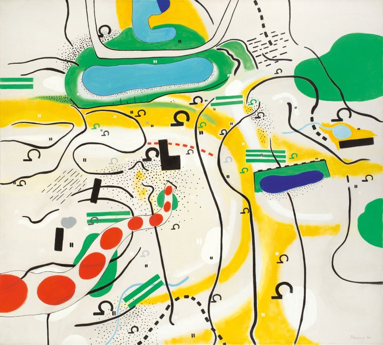 Auf diesem Bild ist das folgende Kunstwerk zu sehen: Peter Brüning. „Légendes 6/66“. 1966.