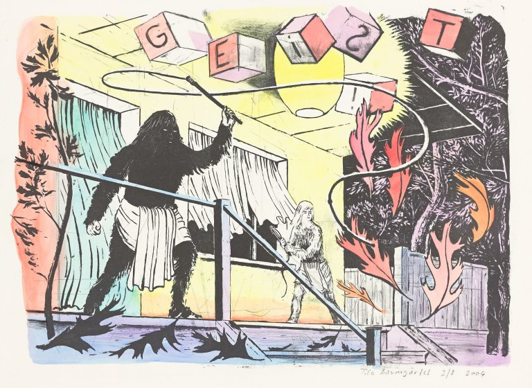 Auf diesem Bild ist das folgende Kunstwerk zu sehen: Tilo Baumgärtel. „Geist“ / Ohne Titel. 2004 / 2008.