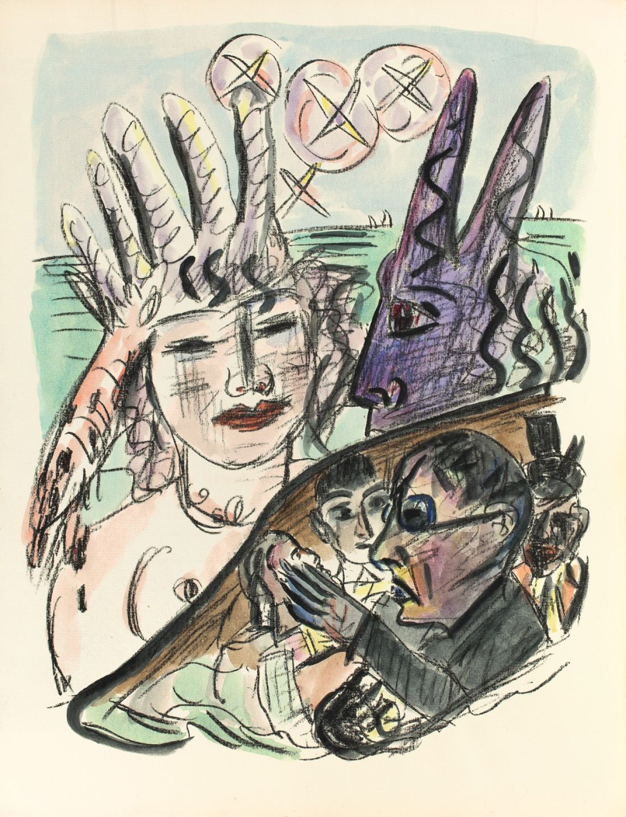 Auf diesem Bild ist das folgende Kunstwerk zu sehen: Max Beckmann. „Apokalypse“. 1943.