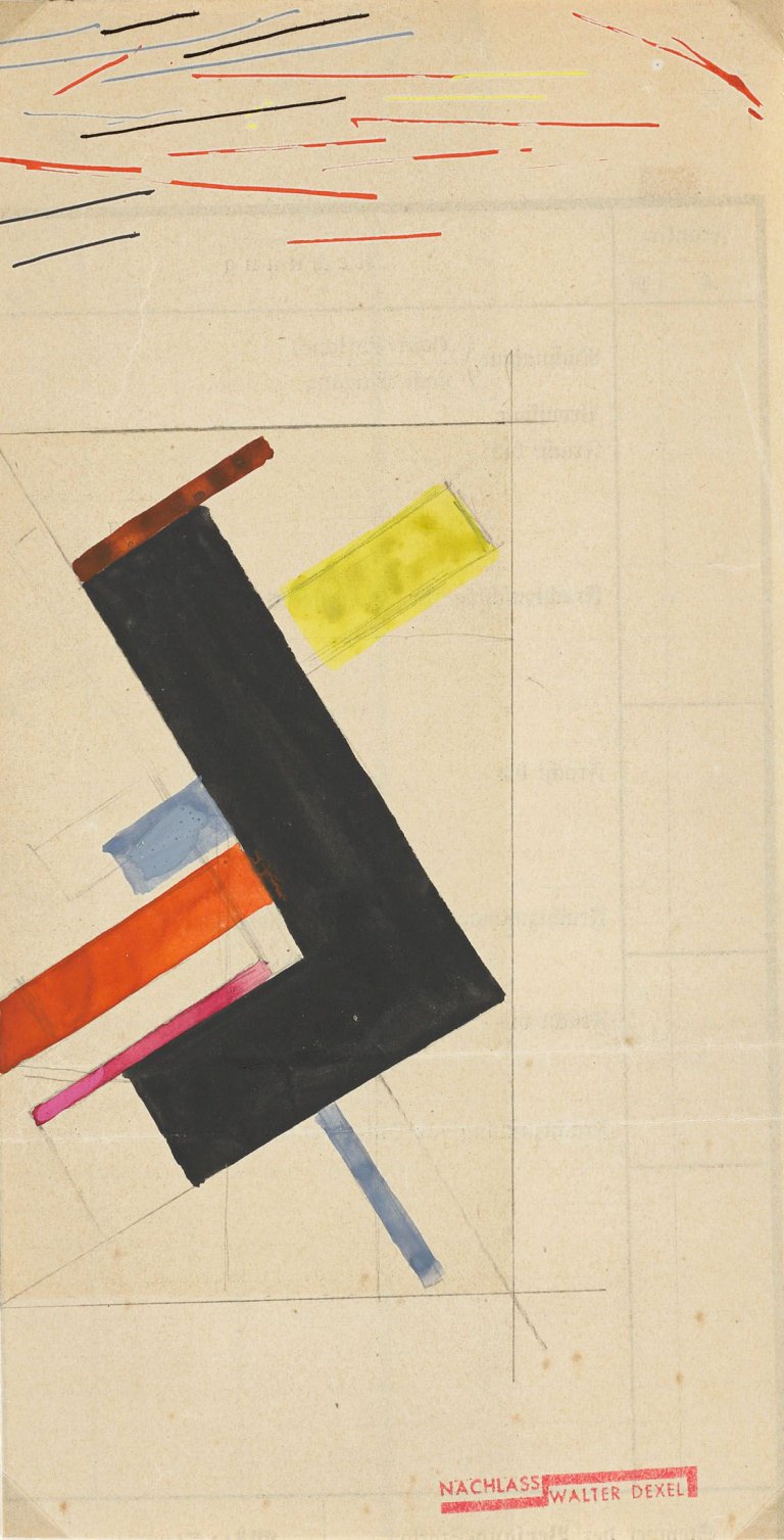Auf diesem Bild ist das folgende Kunstwerk zu sehen: Walter Dexel. Ohne Titel. Um 1930.