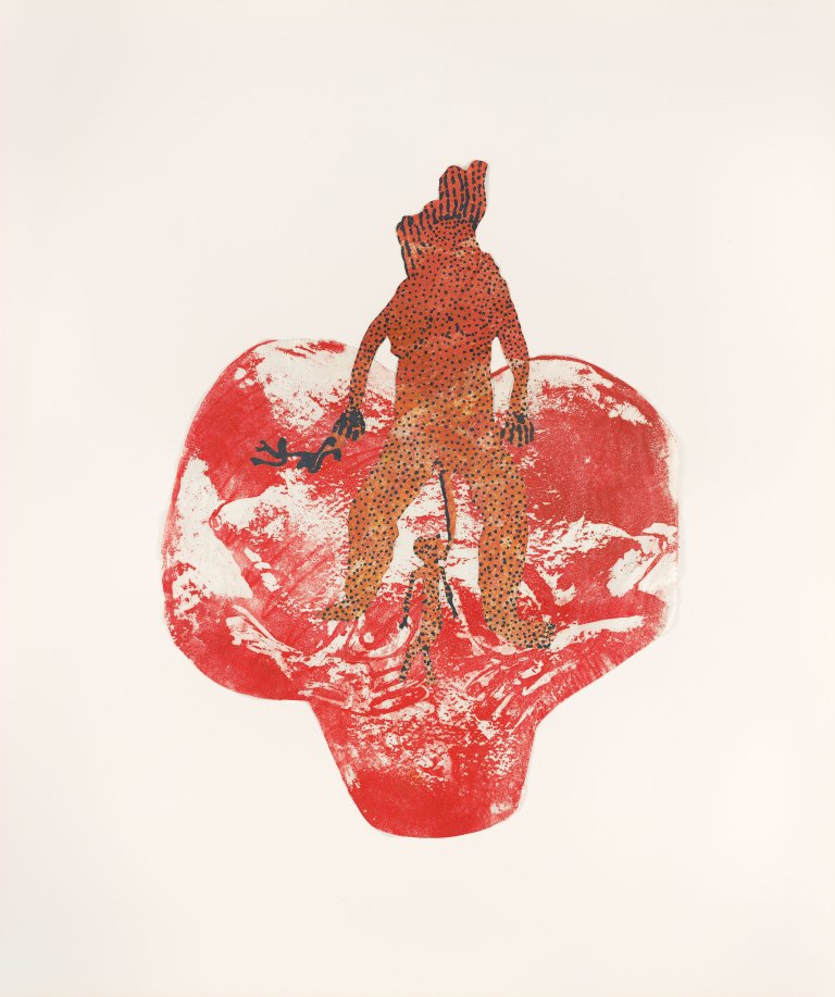 Auf diesem Bild ist das folgende Kunstwerk zu sehen: Nancy Spero. Mother and child. 1986.